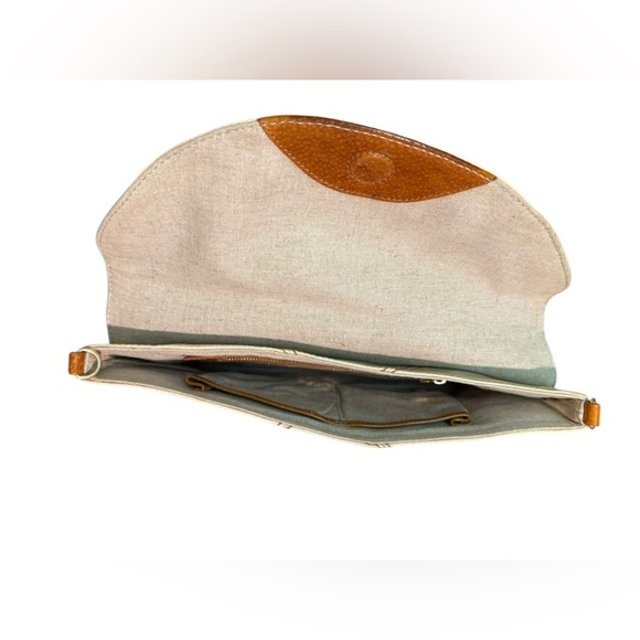 Rare Tory Burch cream studded gold detail Clutch Envelope Style vintage bag - Picture 9 of 10